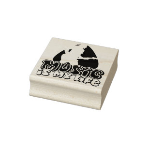 Tampons Encreurs Plectrum guitariste - La musique est ma vie