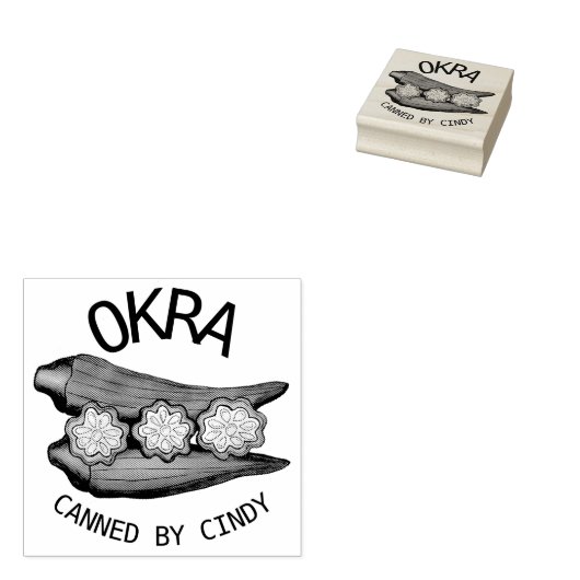 Tampons Encreurs Pods Okra Veggie Vegetable Gumbo Canned By (Tamponné)