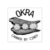 Tampons Encreurs Pods Okra Veggie Vegetable Gumbo Canned By (Impression)