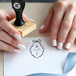 Tampons Encreurs Poignée à main chic et poignets de monogramme