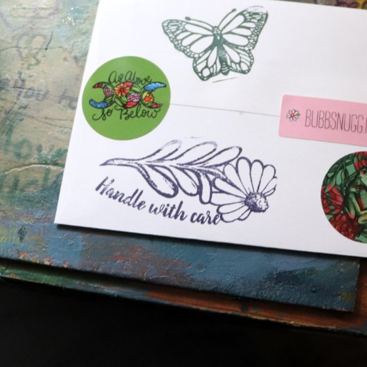 Tampons Encreurs Poignée avec soin aux yeux noirs Susan fleur margu