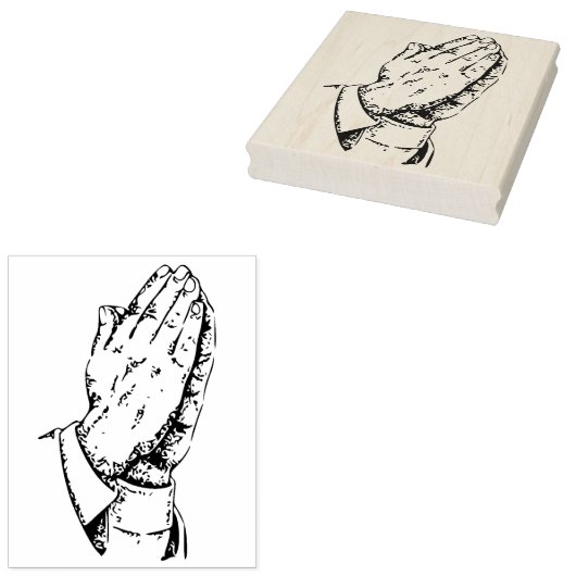 Tampons Encreurs Poignée de prière illustration Timbre d'art motif (Tamponné)