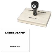 Tampons Encreurs Poignée en bois de Étiquette sur mesure Jet noir (Tamponné)