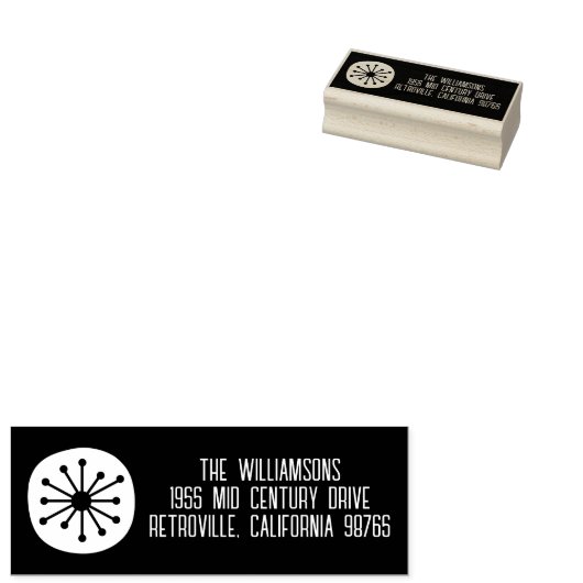 Tampons Encreurs Point Atomique Mi-Siècle Moderne Rétro Minimal (Tamponné)