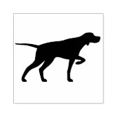 Tampons Encreurs Pointeur Pointeur Chien race Silhouette Caoutchouc (Impression)