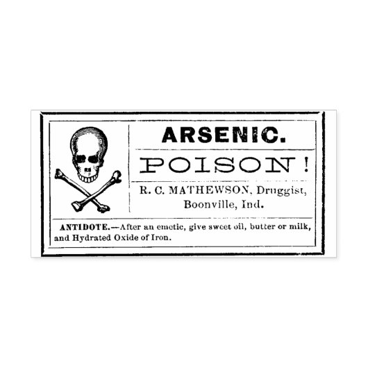 Tampons Encreurs POISON Apothécaire Étiquette Timbre en caoutchouc (Impression)