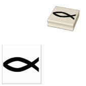TAMPONS ENCREURS POISSON CHRÉTIEN SYMBOLE DE CAOUTCHOUC (Tamponné)