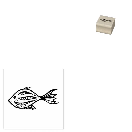 Tampons Encreurs Poisson Mini Timbre en caoutchouc, Poisson Timbre, (Tamponné)