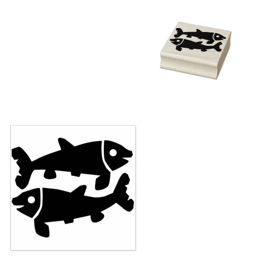 Tampons Encreurs Poissons timbre art (Tamponné)