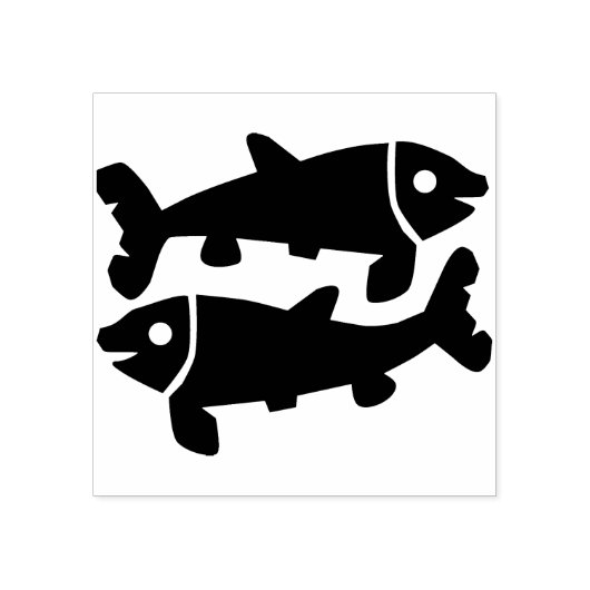 Tampons Encreurs Poissons timbre art (Impression)