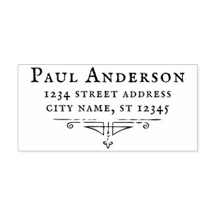 Tampons Encreurs Police antique + adresse de retour CC1131