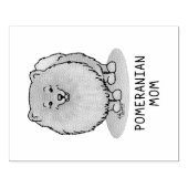 Tampons Encreurs Pomeranian Maman Pom Maman (rouge orange) Mignonne (Impression)