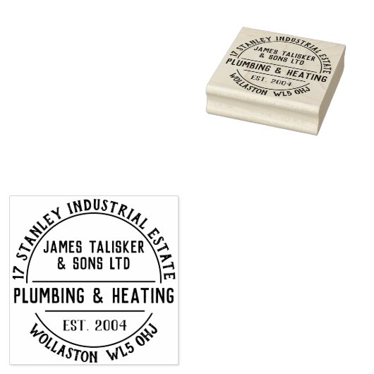 Tampons Encreurs Pompe et chauffage Timbre en caoutchouc (Tamponné)