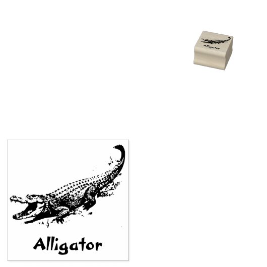 TAMPONS ENCREURS POMPIER EN CAOUTCHOUC RÉPTIBLE ALLIGATOR (Tamponné)