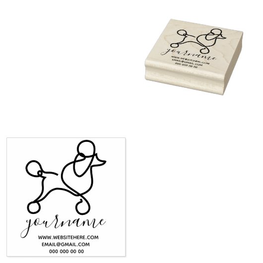 Tampons Encreurs Poodle chien mignon (Tamponné)