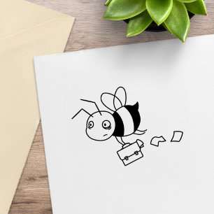 Tampons Encreurs Porte-documents Tired Stress Worker Bee Holding