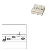 Tampons Encreurs Portées de notes de musique (Tamponné)