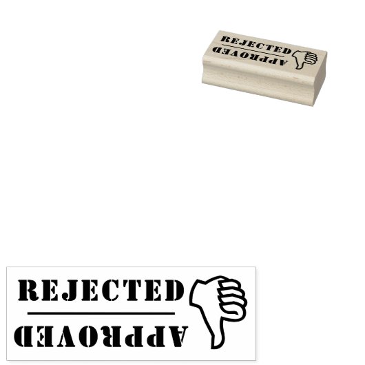 Tampons Encreurs Pouce Rejetée Approuvée Vers Le Haut Bureau D'Affa (Tamponné)