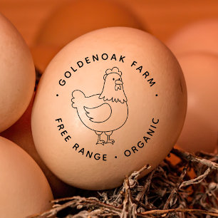 Tampons Encreurs Poulet de caniche mignon OEufs frais de ferme pers