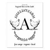 Tampons Encreurs Poulet d'élevage Hen Monogramme Oeufs Carton Timbr (Impression)