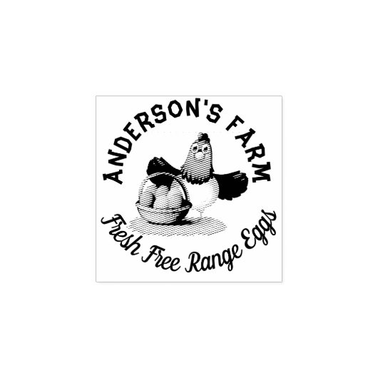Tampons Encreurs Poulet Entreprise Drôle Custom Family Farm Oeuf (Impression)