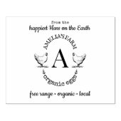 Tampons Encreurs Poulet fermier Hen Monogramme Oeufs Carton Personn (Impression)