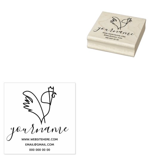 Tampons Encreurs Poulet mâle coq (Tamponné)