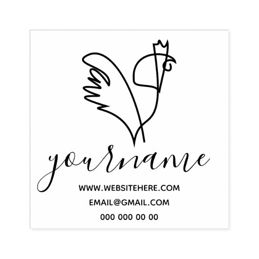 Tampons Encreurs Poulet mâle coq (Impression)