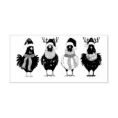 Tampons Encreurs Poulets de Noël en plein feu (Impression)