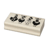 Tampons Encreurs Poulets de Noël en plein feu (Tampon)