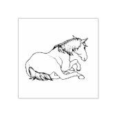 Tampons Encreurs Pretty HORSE Lying Down, Line Drawing (Impression)