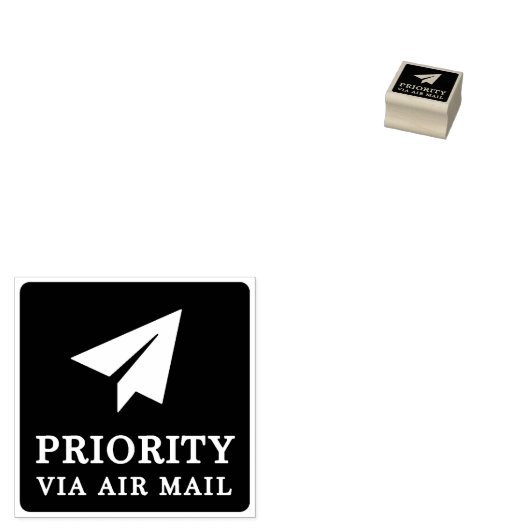 Tampons Encreurs PRIORITY VIA AIR MAIL 紙飛行機 paper airplane origami (Tamponné)