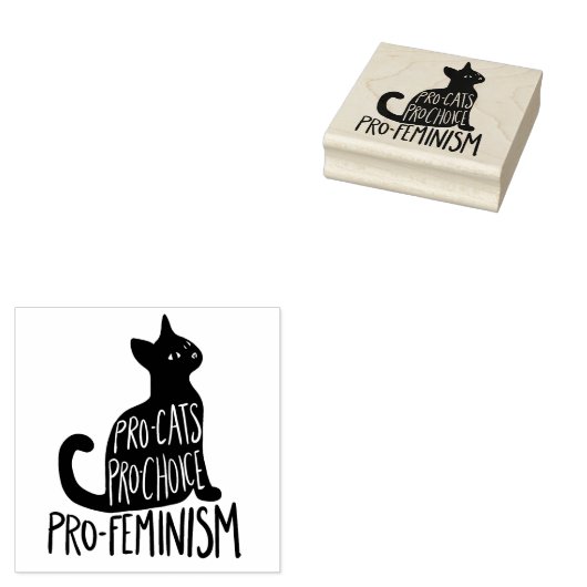 Tampons Encreurs Pro-chats pro-choix pro-féminisme chat noir (Tamponné)