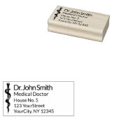 Tampons Encreurs Professionnel Simple Asclepius Médicale Noir Blanc (Tamponné)