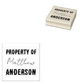 Tampons Encreurs Propriété De Votre Nom | Timbre en caoutchouc pers (Tamponné)