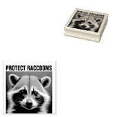 Tampons Encreurs PROTÉGER LES RACCOONS - Timbre en caoutchouc en bo (Tamponné)