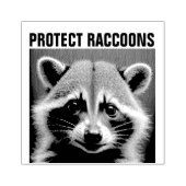 Tampons Encreurs PROTÉGER LES RACCOONS - Timbre en caoutchouc en bo (Impression)
