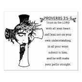 Tampons Encreurs Proverbes 3:5-6 NIV Bible Verset Caoutchouc (Impression)