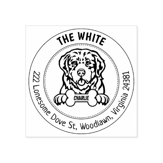 Tampons Encreurs Pyrénées Mountain Dog Adresse de retour (Impression)