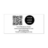 Tampons Encreurs QR Code Business Logo Professionnel Moderne Noir (Impression)