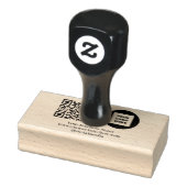 Tampons Encreurs QR Code Business Logo Professionnel Moderne Noir (Tampon)