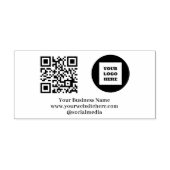 Tampons Encreurs QR Code Business Logo Professionnel Moderne Noir (Impression)