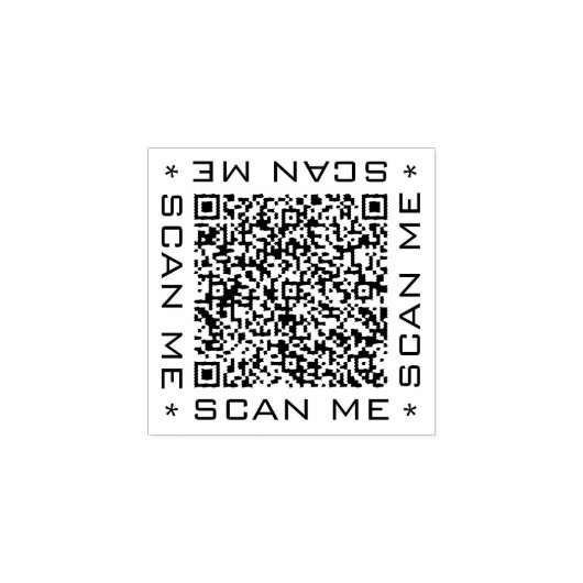 Tampons Encreurs QR Code Info Scan Me Texte Votre Timbre Design Mod (Impression)