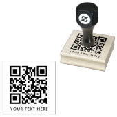 Tampons Encreurs QR Code Votre Texte Nettoyer Simple Moderne Minima (Tamponné)