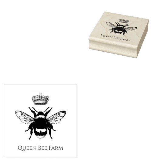Tampons Encreurs Queen Bee Crown Farm Ou Apiary (Tamponné)
