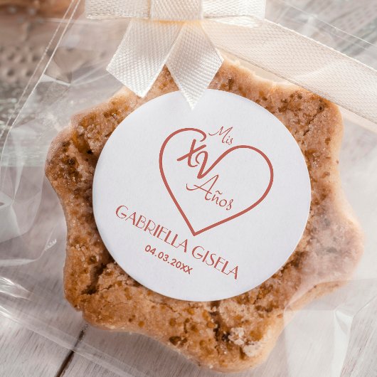 Tampons Encreurs Quinceañera Espagnol Moderne Coeur Fancy Calligrap