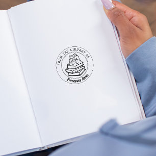 Tampons Encreurs Rag Doll Chat, Livre De La Bibliothèque De