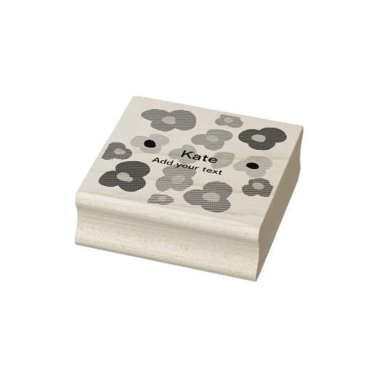 Tampons Encreurs Rainbow flower pride amour ajouter nom texte lqbtq (Tampon)