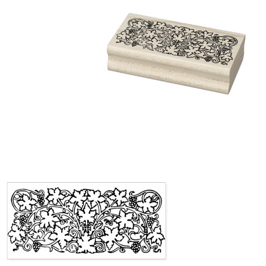 Tampons Encreurs raisins vignes feuilles timbre d'art (Tamponné)