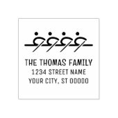 Tampons Encreurs Rameurs Équipe de rame Bateau Nom Adresse (Impression)